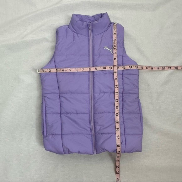 Puma Girls Youth size Small Purple Quilted Puffer Vest - Picture 10 of 10